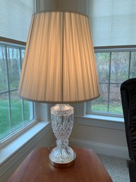 Pair Of Pressed Glass Lamps