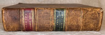 Antique 1814 Book - Thomas Scott - Holy Bible Volume 1 ONLY - Large Leather Bound - Genesis To Samuel