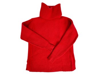 J Crew Red Wool/Cashmere Blend Turtleneck Sweater - Size XS