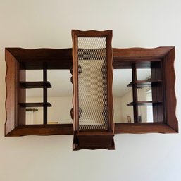 Mid Century Mirrored Wall Shelf Unit 40 X 20