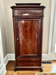 Very Special Antique Flame Mahogany Cabinet