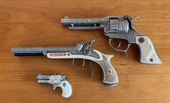 Group Of (3) Collectible Vintage Toy Cap Guns