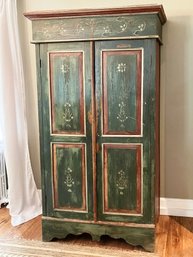 A 19th Century Tole Painted Hudson Valley Pine Cabinet