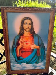 Framed Jesus Hologram