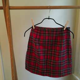 BRANDY MELVILLE, John Galt Line, Tartan Plaid Skirt,  Red/Blue/GreenWhiteYellow, Poly Blend, One Sz.