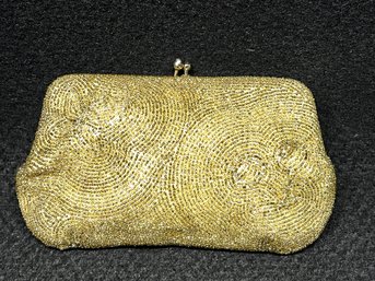 Gold Beaded Clutch Purse- Japan