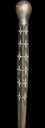 Antique Walking Stick With MOP Inlay