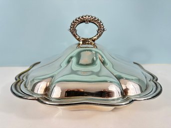 Vintage Silver Plated Casserole Dish With Lid