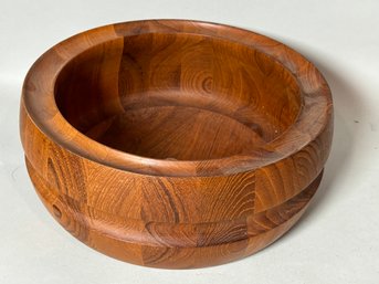 A LARGE SCANFORM DENMARK TEAK SALAD BOWL