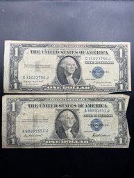 2 1$ Silver Certificates 1935-F, 1935-G