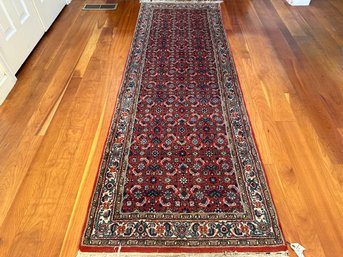 A Gorgeous Vintage Oriental Runner, Handwoven In 100% Wool, ~8' X 32'