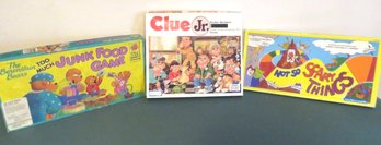 Mystery Game Lot With Clue, Junk Food Berenstain Bears, Clue Jr. & Not So Scary Things