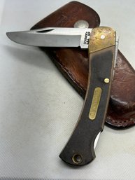 Vintage SCHRADE 'OLD TIMER' MODEL 60T Large Folding Knife With Leather Case
