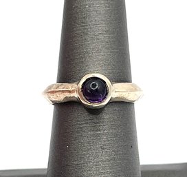 Vintage Sterling Silver Amethyst Color Stone Ring, Size 7