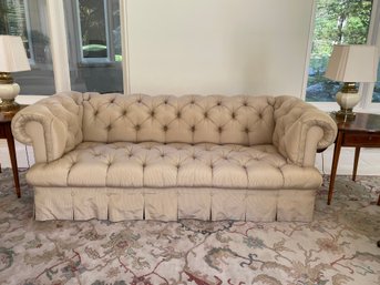 Custom Avery Boardman Chesterfield Roll Arm Sofa