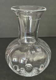 Vintage Simon Pierce Crystal 6  In. ' Shelburne' Vase Hand Blown Traditional Markings On Base