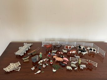 Huge Lot Of Vintage Timpo Toys Metal Barnyard Animals Farm