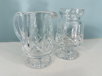 Vintage Waterford Footed Creamer And Sugar Bowl