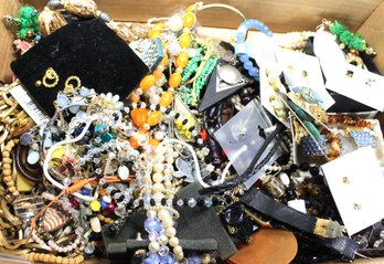 Great Large Box Lot Of Good Wearable Costume Jewelry LOADS Of Pieces