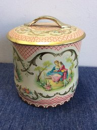 Courting Couple Tea Bag Tin Canister
