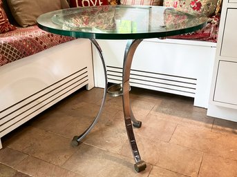 A Vintage Glass Bistro Table