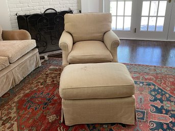 John Rosselli O. Henry House Upholstered Armchair And Ottoman