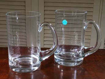 Lot (1 Of 2) - Pair Of Brand New TIFFANY & CO. Beer Mugs - New Never Used - Great Style - We Have Two Pairs