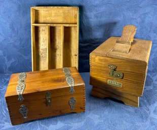 Vintage Griffin Shinemaster Shoe Shine Kit, Cedar Box, & Flatware Tray
