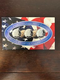 Beautiful 2005 United States Quarters Set Philidelphia Mint Uncirculated Coins In Case