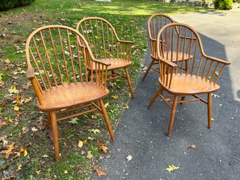 Set Of Four Oak Windsor Chairs