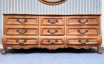 A Beautiful Vintage Paneled Maple Dresser In French Provincial Style By Fancher Furniture