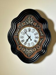 French 19th Century Napoleon III Mother-of-Pearl Inlay Wall Clock