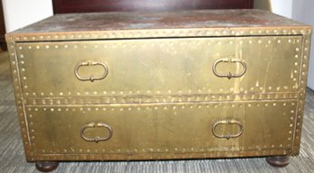 Vintage Brass Covered Table Hand Hammered