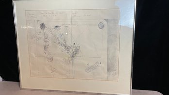 Original 1979 Modern Drawing 'Shot To Pieces' By Noted Artist And Filmmaker Sharon Greytak