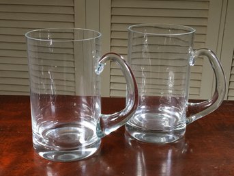 Lot (2 Of 2) - Pair Of Brand New TIFFANY & CO. Beer Mugs - New Never Used - Great Style - We Have Two Pairs