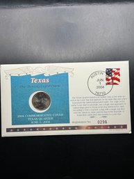 2004 Commemorative Cover Texas Quarter