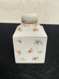 Antique Dresden Porcelain Tea Caddy Jar