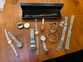 11 Vintage Ladies & Men's Watches - Seiko - Pulsar - Jules Jergensen - Untested