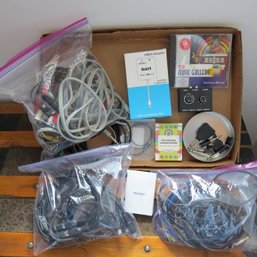 A Mixed Lot Of Patch Cables, AV Cables And Accessories