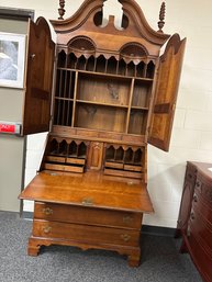 Exceptional Wright Table Company Vintage  New England Cherry Secretary