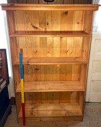 Lot 2 - 4 Shelf Wood Pine Bookshelf Bookcase Natural 36x11x54