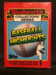 1989 Topps Woolworth's Baseball Highlights 33 Card Set - M