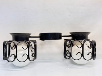 Mid Century Wrought Iron Ceiling/Wall Light Fixture