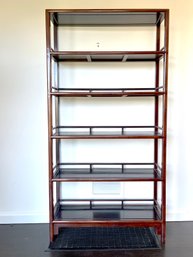 A Rosewood Asian Style Shelf Unit