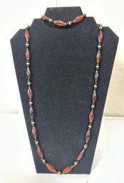 Vintage Amber And Multi Beads Necklace.