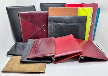 Over 12 Folios, Folders, Some Leather, Many New