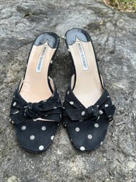 Manolo Blahnik Polka Dot Sandals Size 37