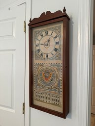 Handmade USA Themed Needlepoint Wall Clock