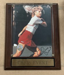 Signed By Chris Evert Photo Plaque LP/E5