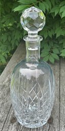 Vintage Unmarked Heavy Crystal Spriti Decanter W/stopper Possible Waterford 11.5'